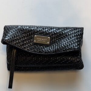 Nine West Black Textured Wristlet